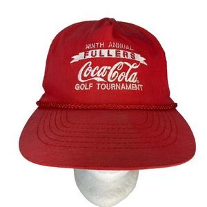 Vintage Coca Cola Hat Coke Fullers 9th Annual Golf Tournament Red OTTO Zipper
